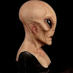 Halloween Skræmmende Latex Ufo Store Øjne Helhoved Party Maske Til Voksne Maskerade Kostume Party Cosplay Maske (FMY)