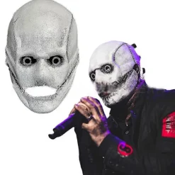 Halloween Slipknot Corey Taylor Maske Dj Cosplay Lang/kort Horror Latex Masker Festrekvisitter (FMY) Short