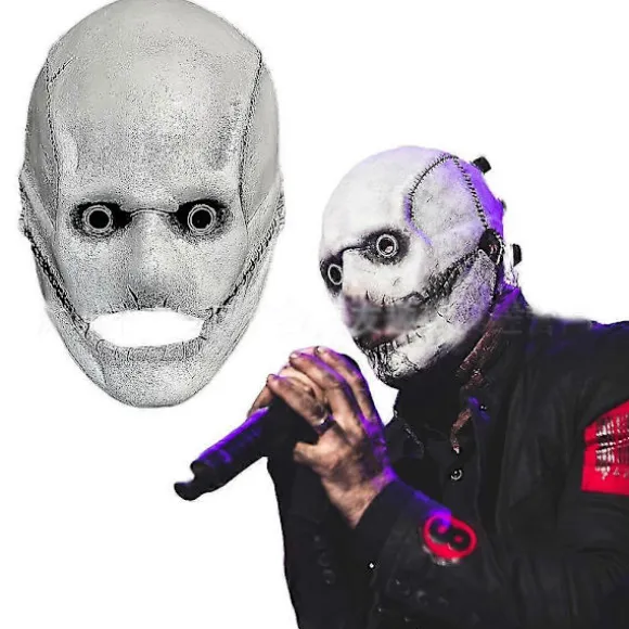 Halloween Slipknot Corey Taylor Maske Dj Cosplay Lang/kort Horror Latex Masker Festrekvisitter (FMY) Short