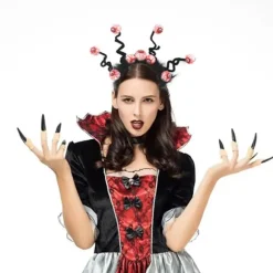 Halloween Spøgelsesøje Hårbøjle, Sort