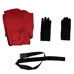 Halloween Squid Game Rollespils Bodysuit Cosplay Kostumesæt - HZ Rose Red + Firkantet Maske Rose Red + Firkantet Maske rose red + square mask 140cm