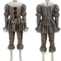 Halloween Stephen King's It Pennywise Clown Cosplay Kostume Mænd Party Fancy Dress Up Outfit Set M