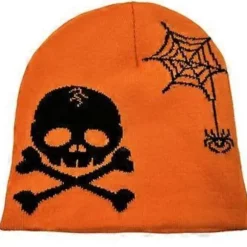 Halloween Stil Voksenhue Elastisk Vindtæt Hat Øreklapper Hat Varm Vinter Voksen Cykling Skiudstyr Orange (Orange)
