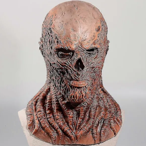 Halloween Stranger Things Sæson 4 Vecna Cosplay Maske Hovedbeklædning Voksne Horror Dæmon Monster Djævel Latex Maske Kostume Festrekvisitter