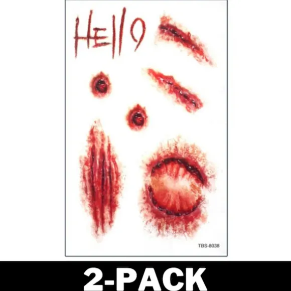 Halloween Tatovering Åbne Sår 8-Pack