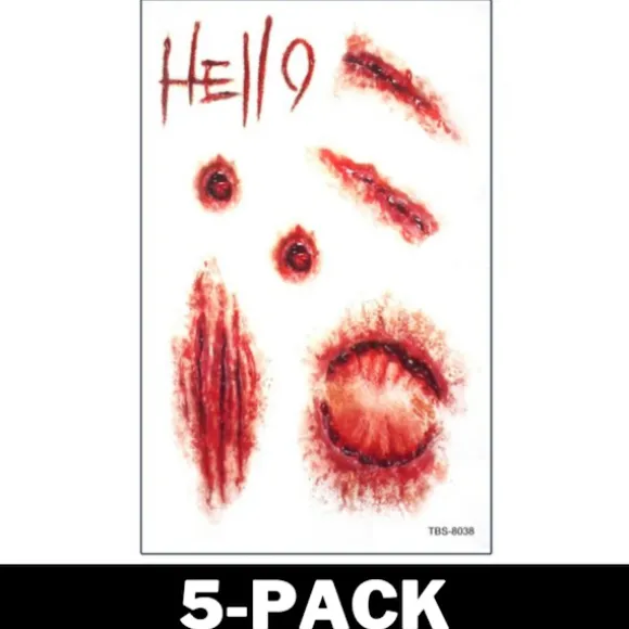 Halloween Tatovering Åbne Sår 8-Pack