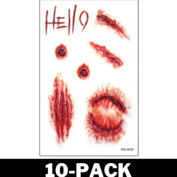 Halloween Tatovering Åbne Sår 8-Pack