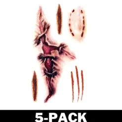 Halloween tatoveringsbid og ridser 1-Pack