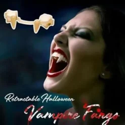 Halloween Udtrækkelige Vampyrtænder Gebis Zombietænder Hugtænder Cosplay Gruopvækkende