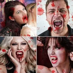 Halloween Udtrækkelige Vampyrtænder Gebis Zombietænder Hugtænder Cosplay Gruopvækkende