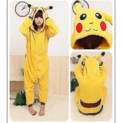Halloween Unisex Onesie Kigurumi Fancy Dress Kostume Hættetrøjer Pyjamas Sleep Wear-9-1 - Perfekt Pikachu Pikachu S for 150-160cm