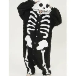 Halloween Unisex Onesie Kigurumi Fancy Dress Kostume Hættetrøjer Pyjamas Sleep Wear-9-1 Skeleton XL for 180-190cm