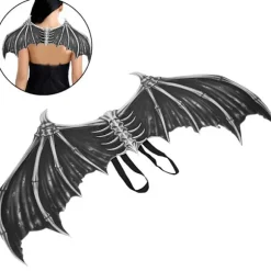Halloween Vinger Foldbar Fest Kostume Prop Cosplay Tilbehør til Børn Kid Gave Sort