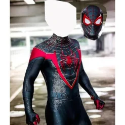 Halloween Voksne Børn Miles Morales Ps5 Spiderman Peter Parker Superhelt Cosplay Kostume Heldragt Zentai Anden Hud Fest E-Perfet A Removable mask XL | Fyndiq