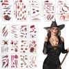 Halloween Zombie Makeup Tatoveringer, Falske Ar Sår Midlertidige Klistermærker Blod Sår Sting Realistisk Mønster Vampyr Bidmærker Voksne Børn Klovn Prank Ma | Fyndiq