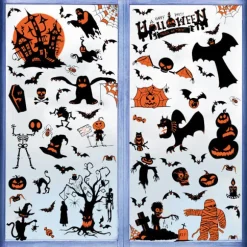 Halloweendekorationer til hjemsøgte huse, Halloween-vinduesklistermærker med vandtæt funktion til en uhyggelig fest
