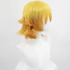 Halloweenfest Demon Slayer Agatsuma Zenitsu Cosplay Festkostume Sæt Anime Gaver Kun Paryk, CJY Only Wig S
