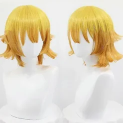 Halloweenfest Demon Slayer Agatsuma Zenitsu Cosplay Festkostume Sæt Anime Gaver Kun Paryk, CJY Only Wig S