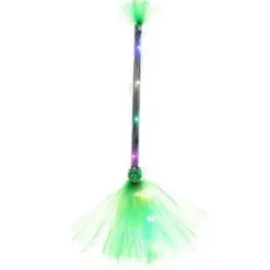 Halloweenfest Heksekost med LED-lys Plast Cosplay Kosteskaft Rekvisitter til Halloween Cosplay Kostume Tilbehør