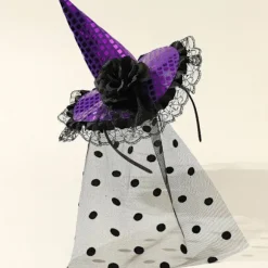 Halloween-hovedbeklædning Heksehat Hårbånd-FO- Purple