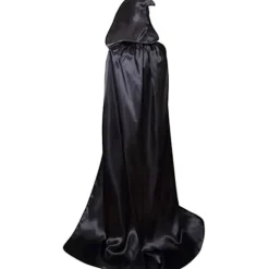 Halloweenkappe til Døden, Vampyr, Heks, Festkostume til Voksne og Børn, Sort Kappe[GKS]