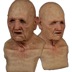 Halloween-latexmaske - Gammel mand Dekor Realistisk Ansigtsmaske til Menneskelig Rynke-FA- A