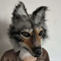 Halloweenmaske sceneoptræden rekvisitter ulv hund cos udklædning
