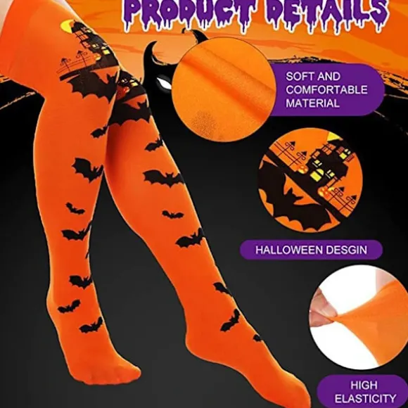 Halloweenstrømper Flagermusstrømper D D D