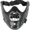 Hannibal Maske Horror Hannibal Skræmmende Harpiks Lecter The Silence of the Lambs Maskerade Cosplay Fest Sort