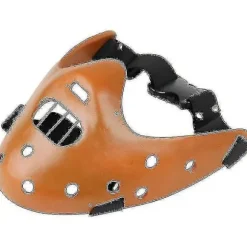 Hannibal Maske Horror Hannibal Skræmmende Harpiks Lecter The Silence of the Lambs Maskerade Cosplay Fest Sort