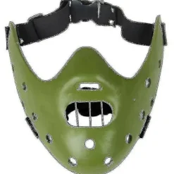 Hannibal Maske Horror Hannibal Skræmmende Harpiks Lecter The Silence of the Lambs Maskerade Cosplay Fest Sort