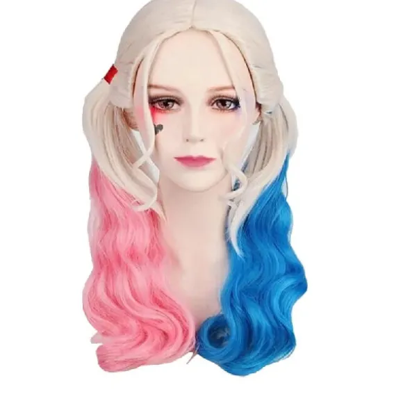 Harley Quinn Kostume Film Klovn Pigekostume Halloween Voksen Sexet Cosplay T-shirt Armbånd Pistol Hylster Tilbehør 01 M(155-160CM)