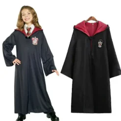 Harry Potter 6 stk. Sæt Magisk Troldmand Cosplay Udklædning Kappe Kåbe Kostume Red 155cm (11-12 years)