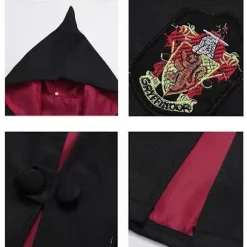 Harry Potter troldmandsgevandter sæt - syv-delt Gryffindor kostumesæt