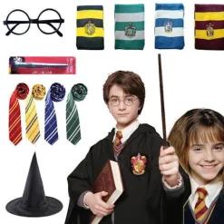 Harry Potter troldmandsgevandter sæt - syv-delt Gryffindor kostumesæt