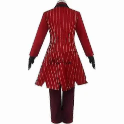 Hazbin Cosplay Hotel Alastor Uniform Cosplay Kostume Mænd Kvinder Halloween Kostume Komplet Sæt (jakke+bukser+skjorte+slips+handsker+paryk) - FKB XXL ALASTOR Cosplay | Fyndiq