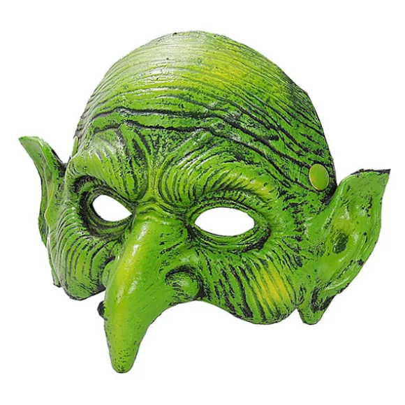 Heks Maske Grøn Goblin Maske Halloween Karneval Fest Kostume