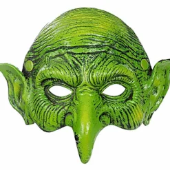 Heks Maske Grøn Goblin Maske Halloween Karneval Fest Kostume