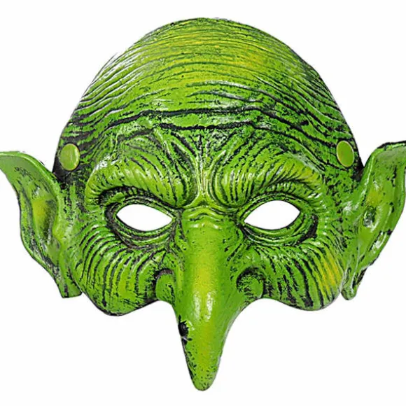 Heks Maske Grøn Goblin Maske Halloween Karneval Fest Kostume