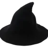 Heksehatte i strikket uld til kvinder, til Halloween-fest, maskebal