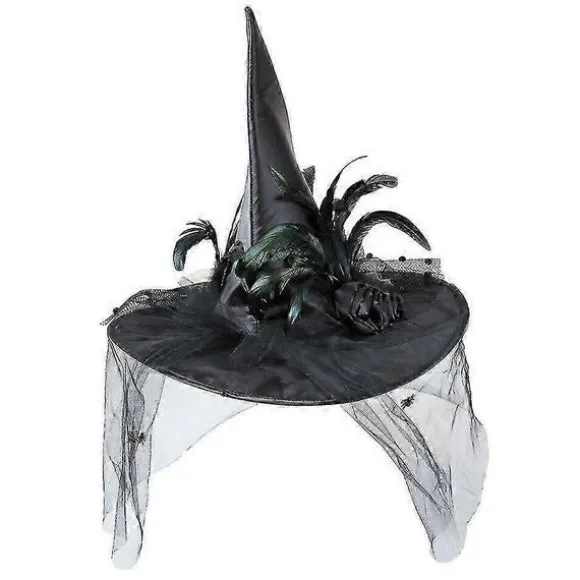 heksehatte kasketter voksen kostume tilbehør halloween fancy halloween cosplay dekor 2025 Black
