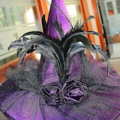 heksehatte kasketter voksen kostume tilbehør halloween fancy halloween cosplay dekor 2025 Black