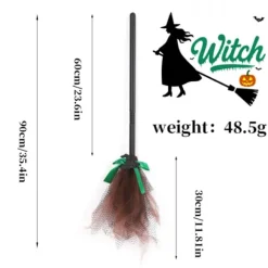 Heksekoste Mesh Dekoration til Halloween Fester og Håndlavede Projekter