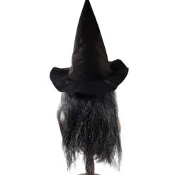 Heksemaske med hår og hat Latex Gammel heksemaske Halloweenfest Gyser heks kostume Klæd dig ud rekvisitter