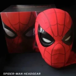 Hem Hovedbeklædning Cosplay Bevægelige Øjne Maske Spider Man 1:1 Fjernbetjening Elastisk Maske (Hagekontrol)