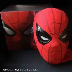Hem Huvudbonader Cosplay Moving Eyes Mask Spider Man 1:1 Fjärrkontroll Elastic Mask