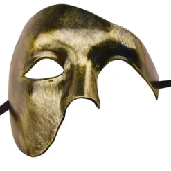 Herr Mask Phantom of the Opera Maskerade Maske Halvmaske (Guld)-FA-