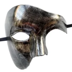 Herremaske Phantom of the Opera Masquerade Maske Halvmaske (Sort