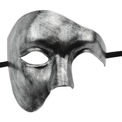 Herremaske Phantom of the Opera Masquerade Maske Halvmaske (Sort