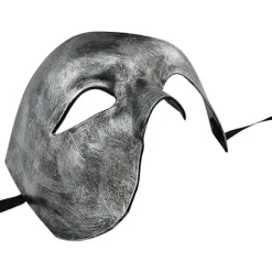 Herremaske Phantom of the Opera Masquerade Maske Halvmaske (Sort